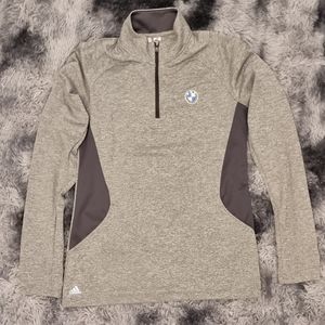 Adidas BMW Grey 1/4 Zip Pullover Long Sleeve Jacket Men’s S